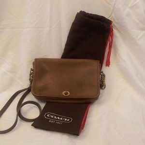 Vtg. Coach leather cross body bag